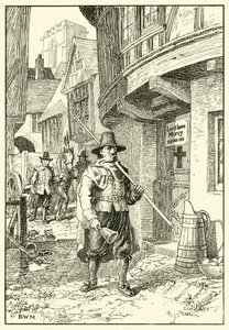 Street Scene during the Great Plague by English School