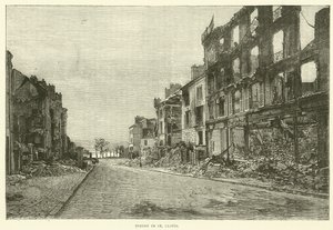 Street in St Cloud, November 1870 by English School