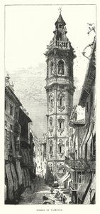 Street in Valencia (engraving) by English School