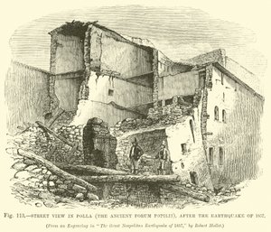 Street View in Polla after the Earthquake of 1857 by English School