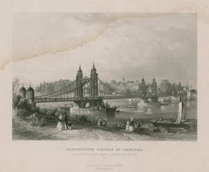 Suspension Bridge at Chelsea, Leading Near Chelsea Hospital to the New Park, Battersea