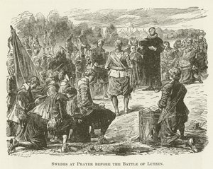 Swedes at Prayer before the Battle of Lutzen by English School