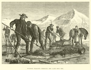 Swedish Peasants Dredging for Lake Iron Ore