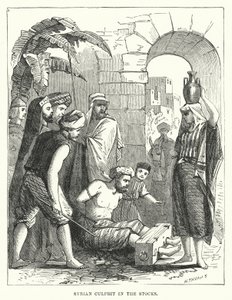 Syrian Culprit in the Stocks (engraving)
