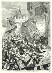 Taking a Defenced City by Assault, Jeremiah IV, 5 (engraving) by English School