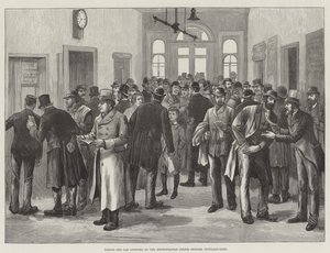 Taking out Cab Licenses at the Metropolitan Police Offices, Scotland-Yard by English School