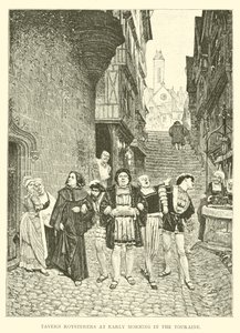 Tavern Roysterers at Early Morning in the Touraine by English School