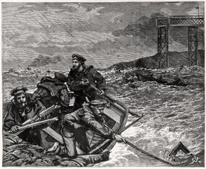 Tay Bridge Disaster: Boats Assisting in the Search by English School