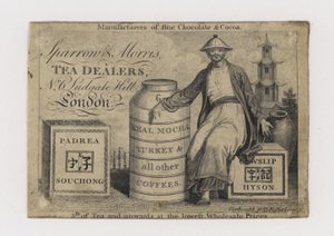 Sparrow & Morris Tea Dealers, trade card by English School