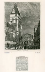 Temple Bar, London. Demolition, 1877 by English School