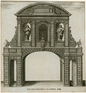 Temple Bar, London, The West Prospect by English School