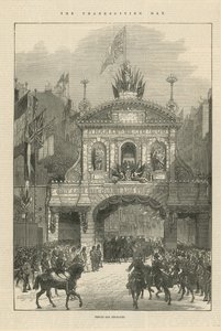 Temple Bar Decorated on Thanksgiving Day by English School