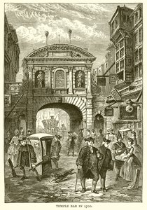 Temple Bar in 1700 by English School