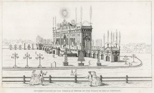 Temple in honour of the Peace of Aix-la-Chapelle 1749 by English School