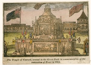 Temple of Concord, Erected for the Peace of 1814 by English School