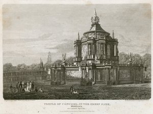 Temple of Concord Erected for the Peace of 1814 by English School