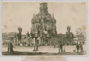 Temple of Concord Erected for the Peace of 1814 by English School