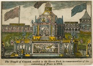Temple of Concord to celebrate the Peace of 1814 by English School