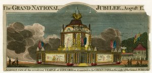 Temple of Concord to celebrate the Peace of 1814 by English School