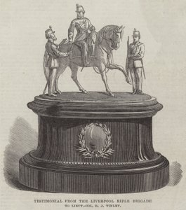 Testimonial from the Liverpool Rifle Brigade to Lieutenant-Colonel R J Tinley by English School