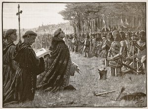 Thanksgiving of the English Army after the Battle of Agincourt, 25th October 1415 (Illustration from Cassell
