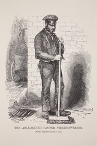 The Able-Bodied Pauper Street-Sweeper, from the daguerreotype by Richard Beard, illustration from London Labour and London Poor by Henry Mayhew, pub. 1862