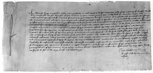 The Act of Supremacy recognising Henry VIII as the head of the Church of England, 1534 by English School