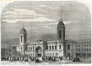 The Agricultural Hall in Islington in the Process of Construction