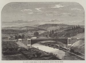 The Albert Edward Bridge of the Coalbrookdale Railway over the Severn by English School
