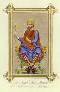 The Anglo-Saxon Monarch of the 9th Century in His State Habit by English School