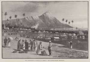 The Annexation of Hawaii by America, the Landing-Place, Honolulu by English School