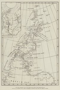 The Arctic Expedition, Map of the Smith Sound Route to the North Polar Sea