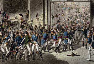 The Arrival of Napoleon (1769-1821) at the Tuileries on 20th March 1815 by English School
