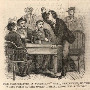 The Assassination of President Lincoln; The Conspirators in Council by English School