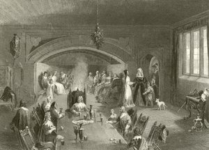 The Barons Hall at Christmas by English School