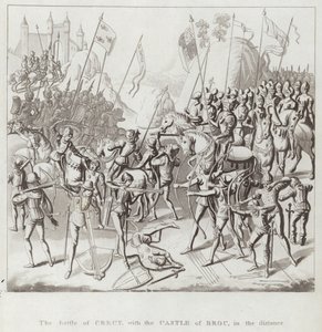 The Battle of Crecy with the Castle of Broc in the Distance