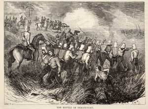 The Battle of Ferozeshah, illustration from Cassell