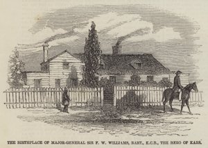 The Birthplace of Major-General Sir F W Williams, Baronet, KCB, the Hero of Kars by English School