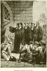 The Bishops committed to the Tower by English School