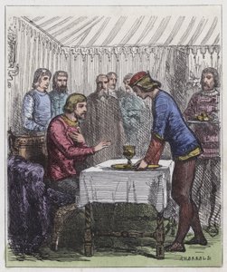 The Black Prince and the King of France by English School