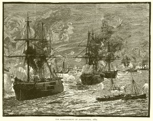 The Bombardment of Alexandria, 1882 by English School