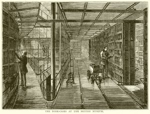 The Book-Cases at the British Museum by English School