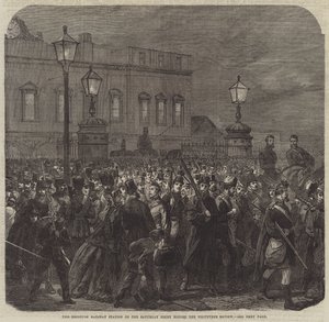 The Brighton Railway Station on the Saturday Night before the Volunteer Review by English School