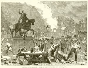 The Bristol Reform Riots-Scene on the Night of the 30th October, 1831 by English School