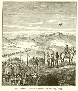 The British Army crossing the Sutlej, 1845