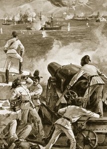 The British Fleet bombards the Ports at Alexandria, July 11th, 1882