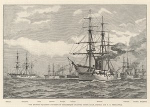 The British Squadron cruising in Mozambique Channel under Rear-Admiral Sir E R Fremantle by English School