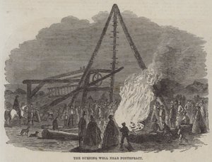 The Burning Well near Pontefract by English School
