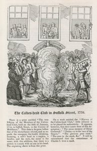 The Calves Head Club in Suffolk Street, 1734 by English School