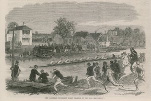 The Cambridge University Eight Training on the Cam by English School